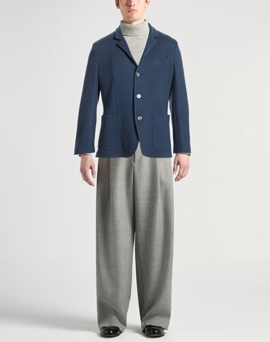 Man Blazer Navy Size 38 Cashmere, Lycra