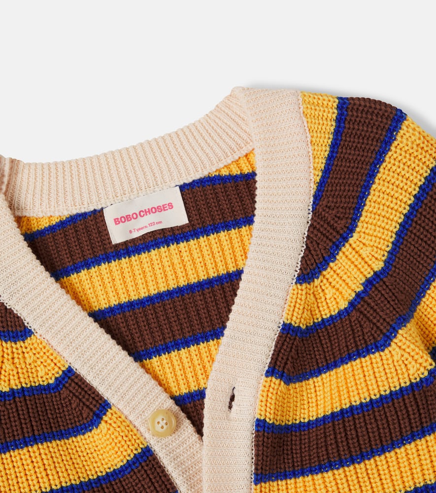 Striped cotton cardigan