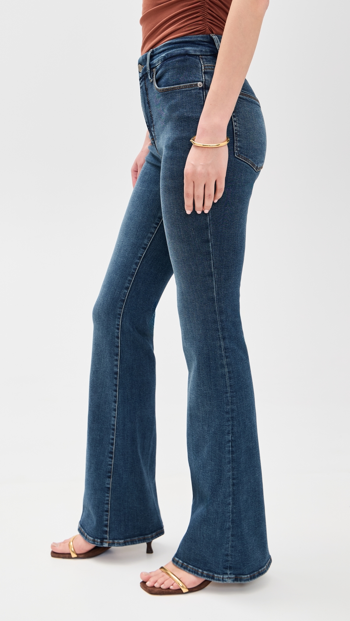 Good American Good Legs Flare Jeans Blue004