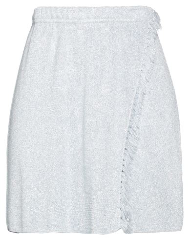 Woman Mini skirt Sky blue Size 4 Viscose, Metallic fiber, Nylon