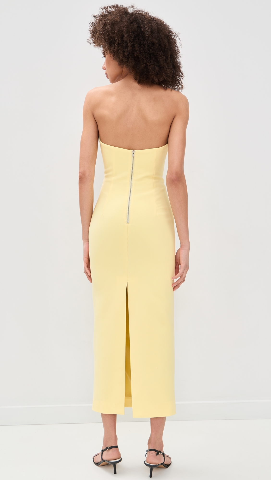 Rosalyn Midi Dress Canary Yellow