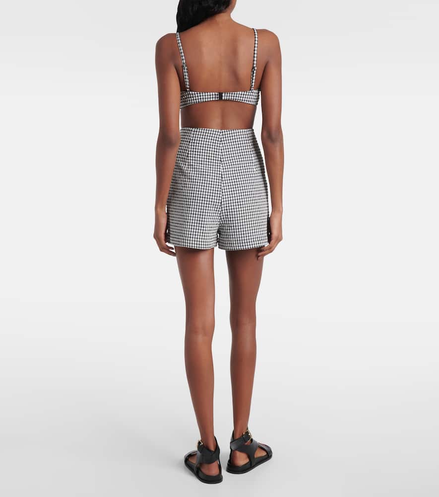 Róhe High-rise gingham shorts