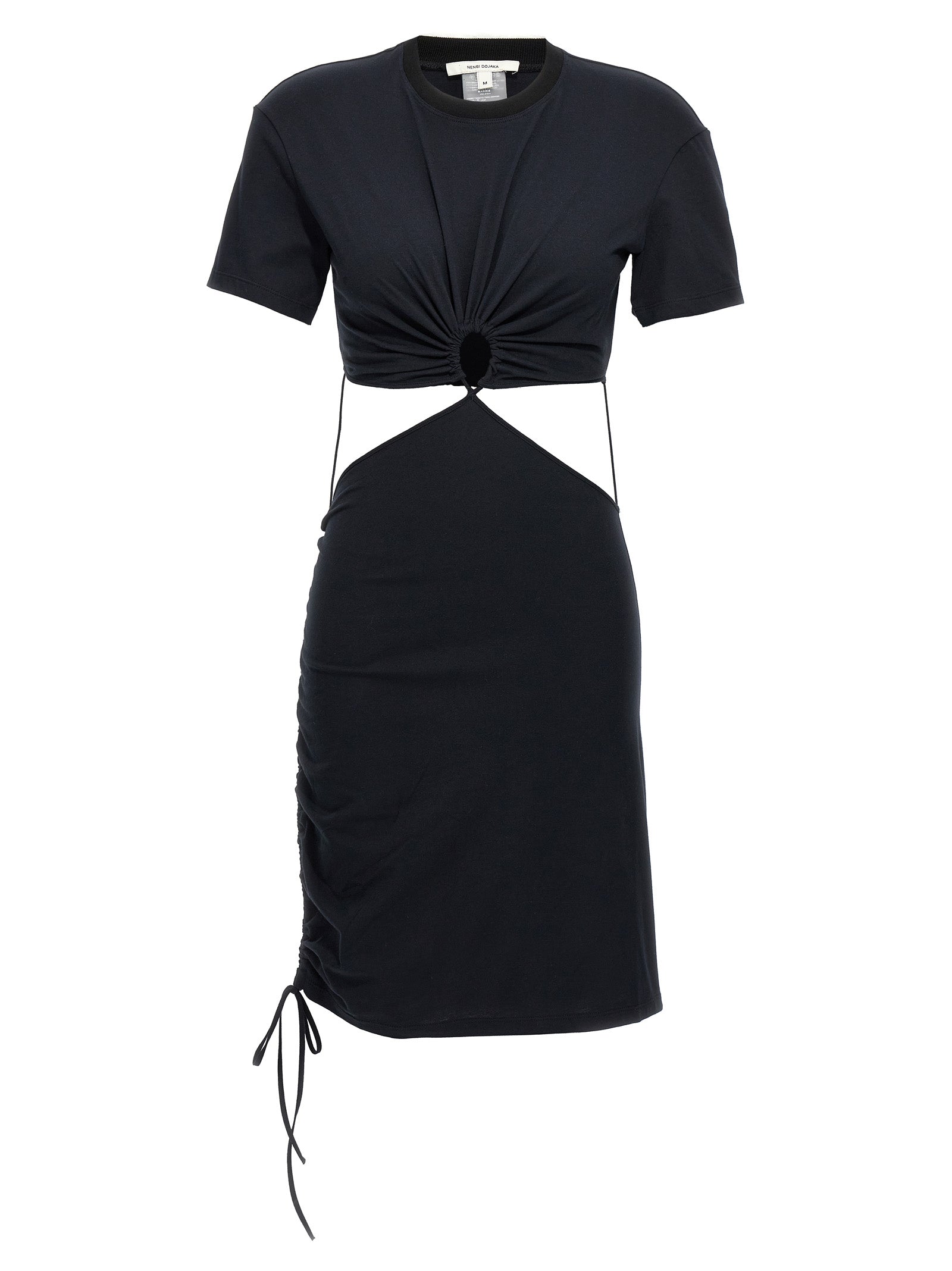 Cut-Out Cotton Dress — Black