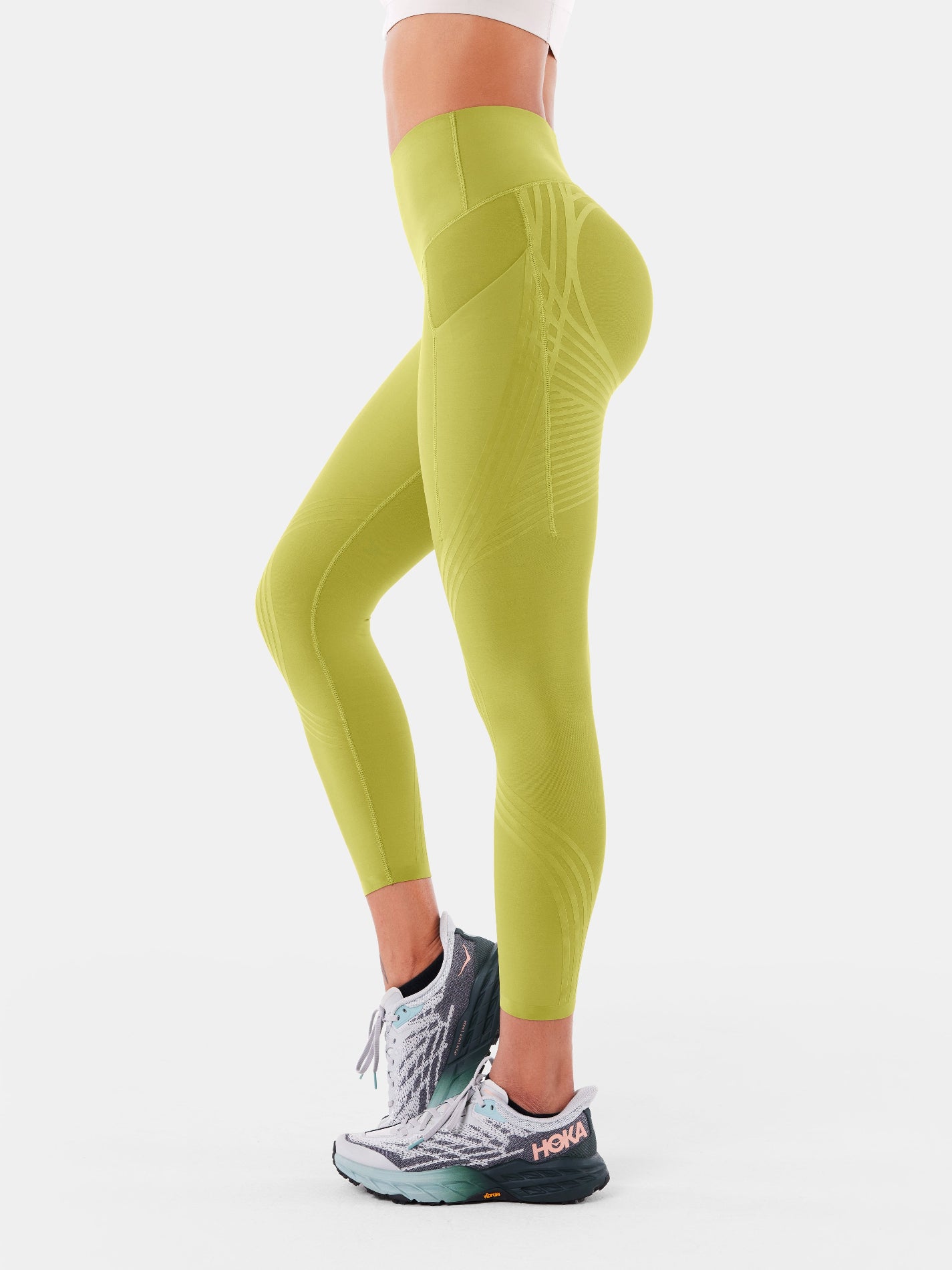 Body Sculpt Side Pocket 7/8 Leggings - Lime