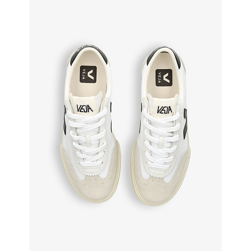 Womens White/blk Women's Volley Logo-embroidered Canvas Low-top Trainers