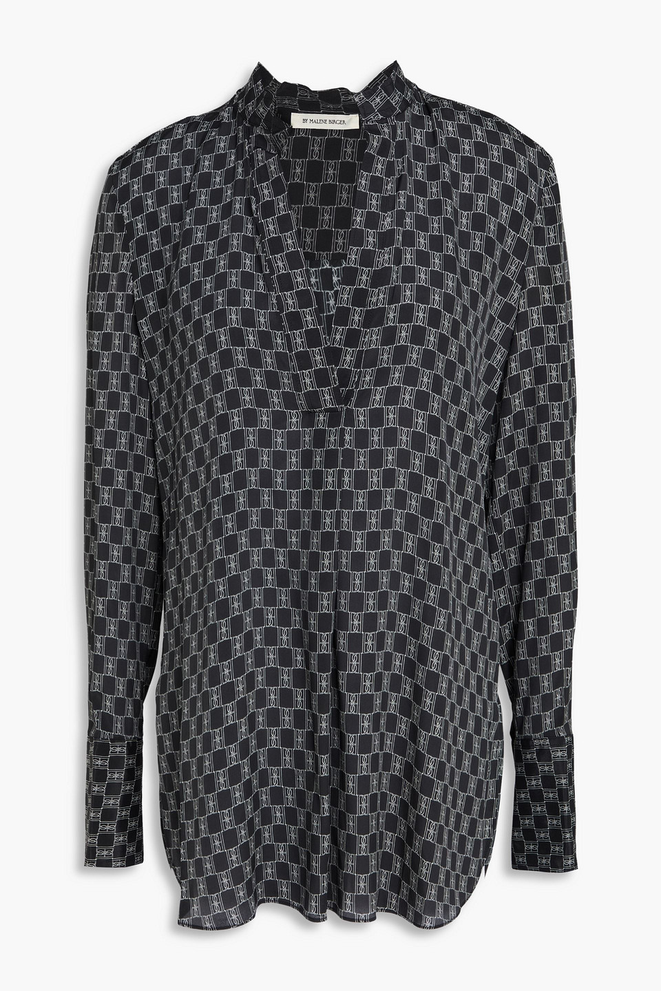 Mabillon logo-print twill tunic - Black - DE 38