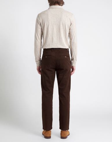 Man Pants Chocolate brown Size 28 Cotton, Elastane