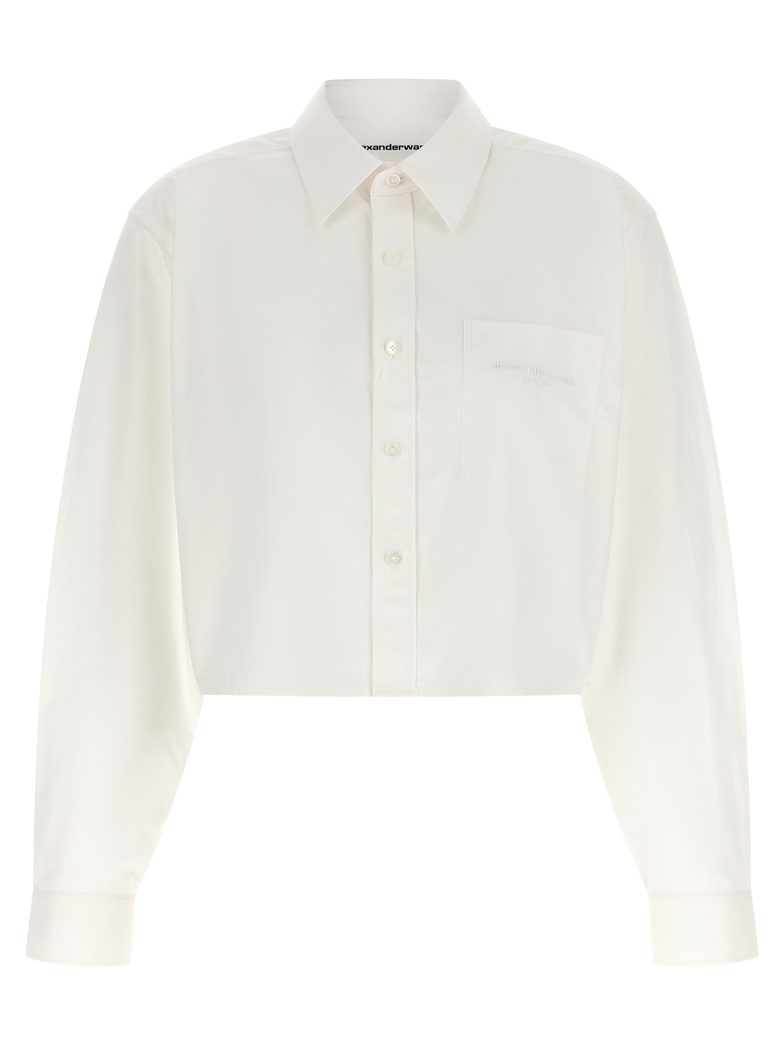 Cropped Cotton Blouse — White