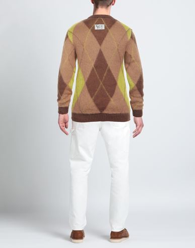 Family First Milano Man Sweater Camel Size M Mohair wool, Polyamide, Acrylic
