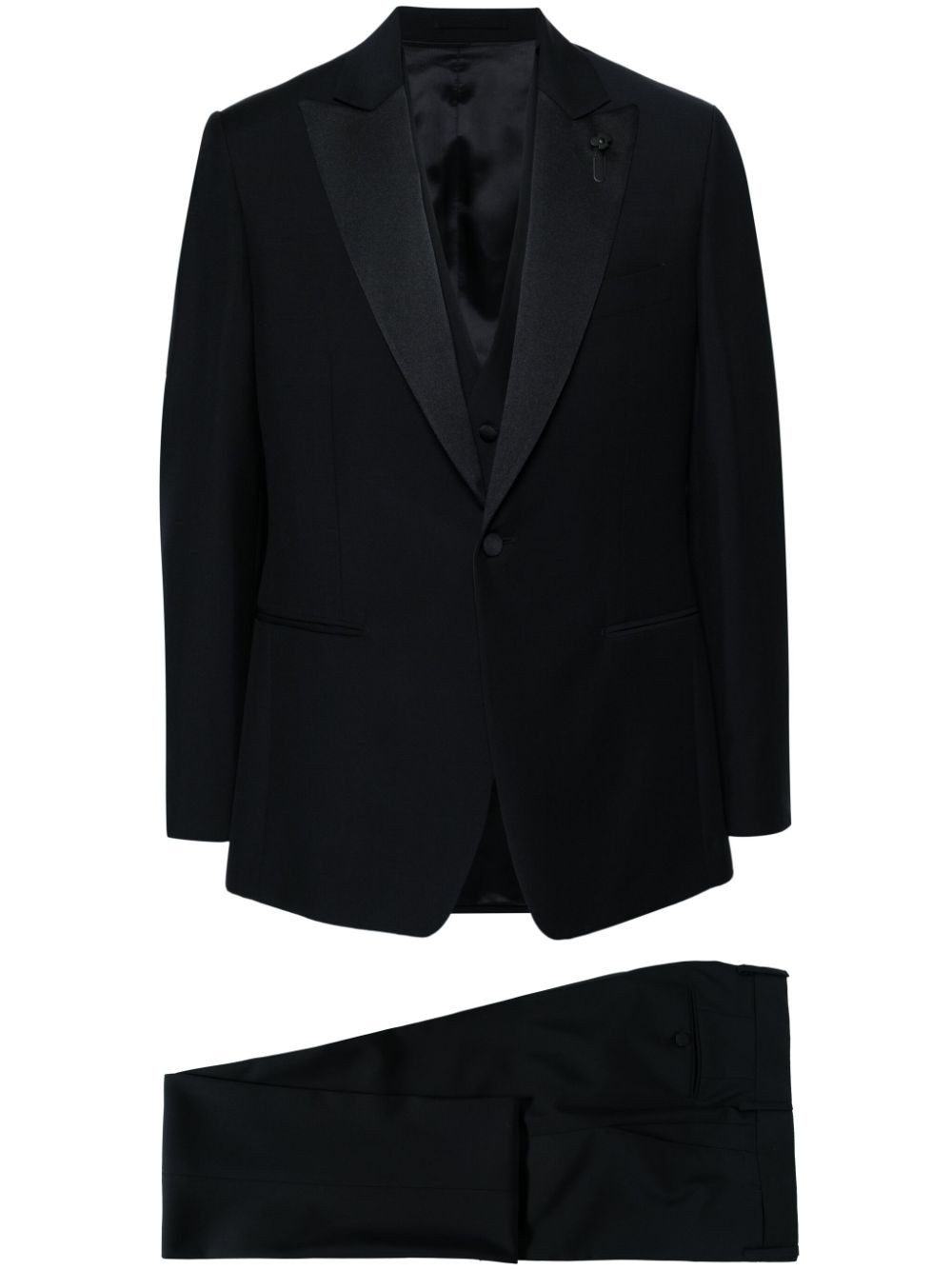 Single-breasted wool suit - Blue