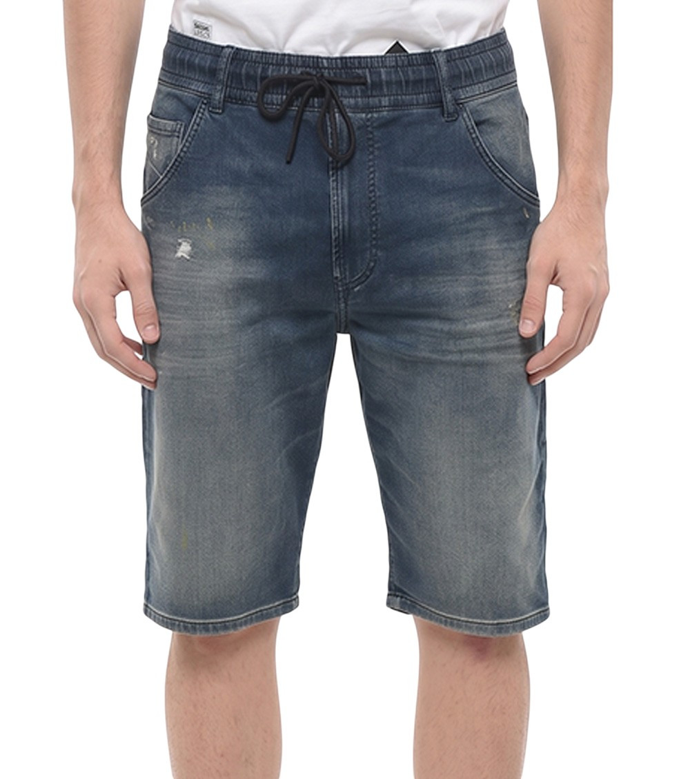 Blue Distressed Shorts