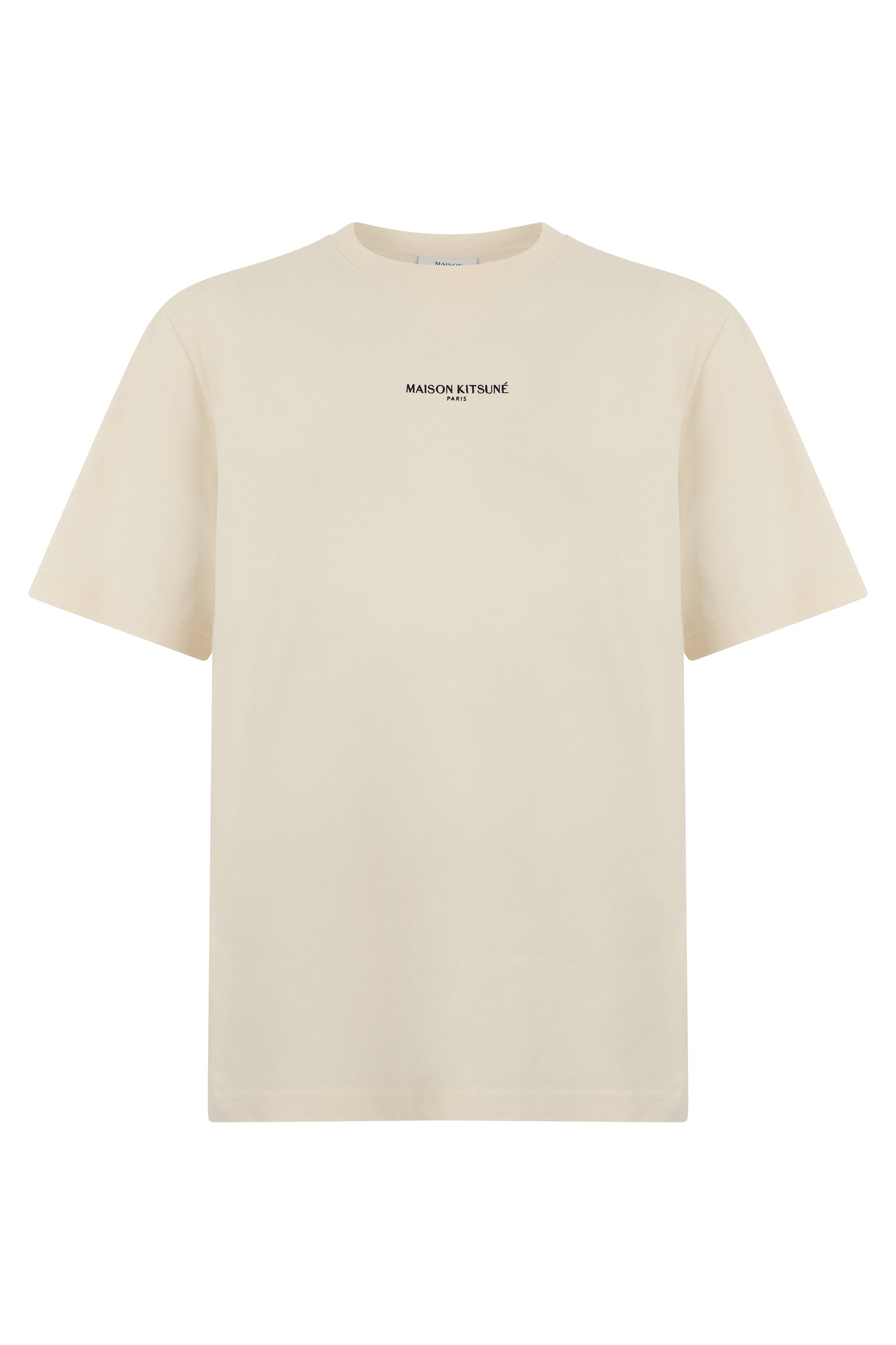 Logo-Embroidered Cotton T-Shirt — Beige