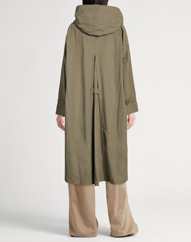 Woman Overcoat & Trench Coat Military green Size M Cotton
