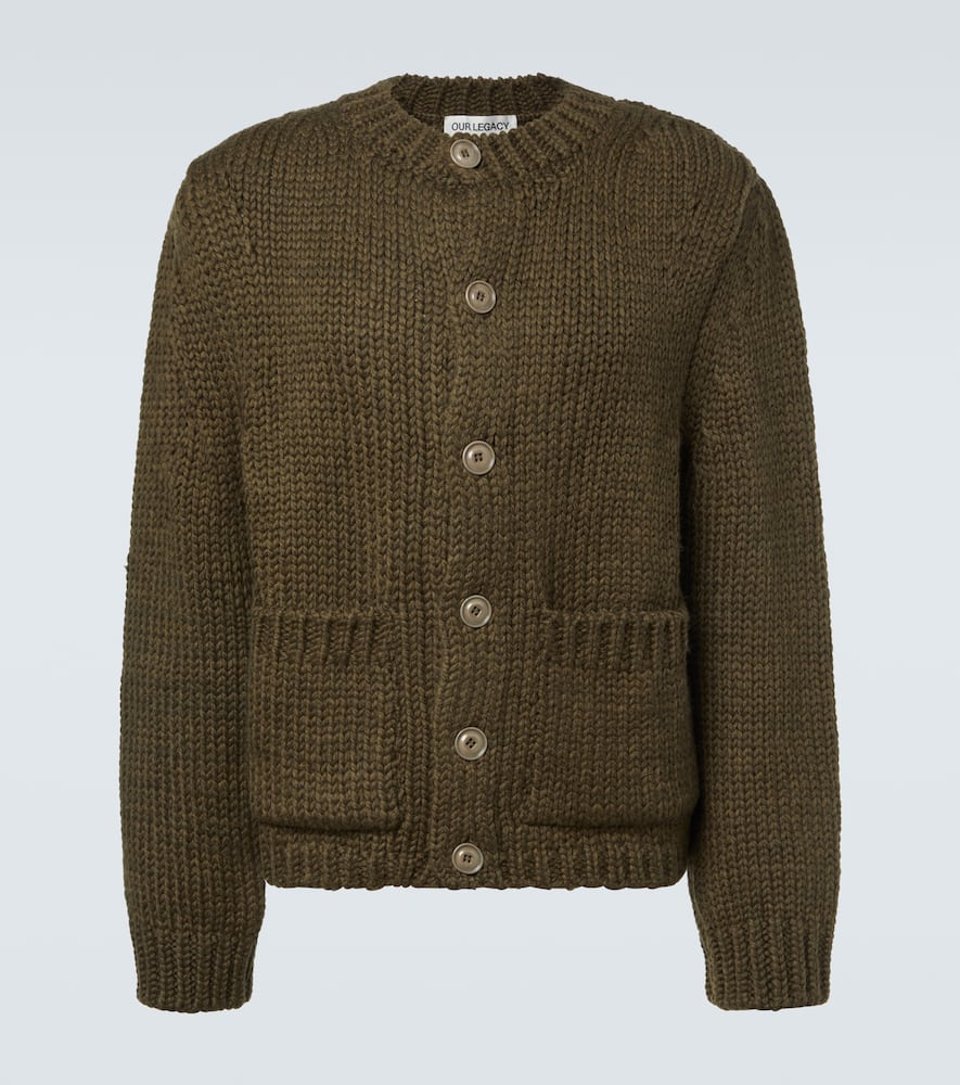 Over wool and alpaca cardigan