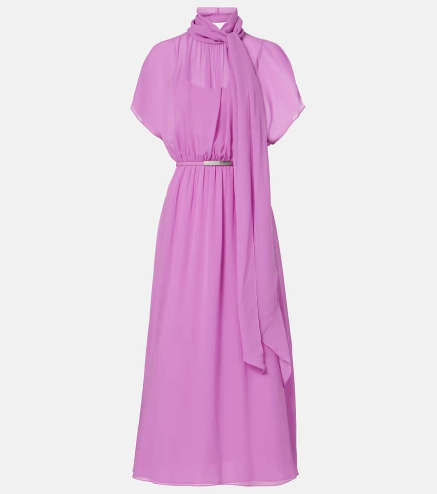 Pineta silk georgette maxi dress