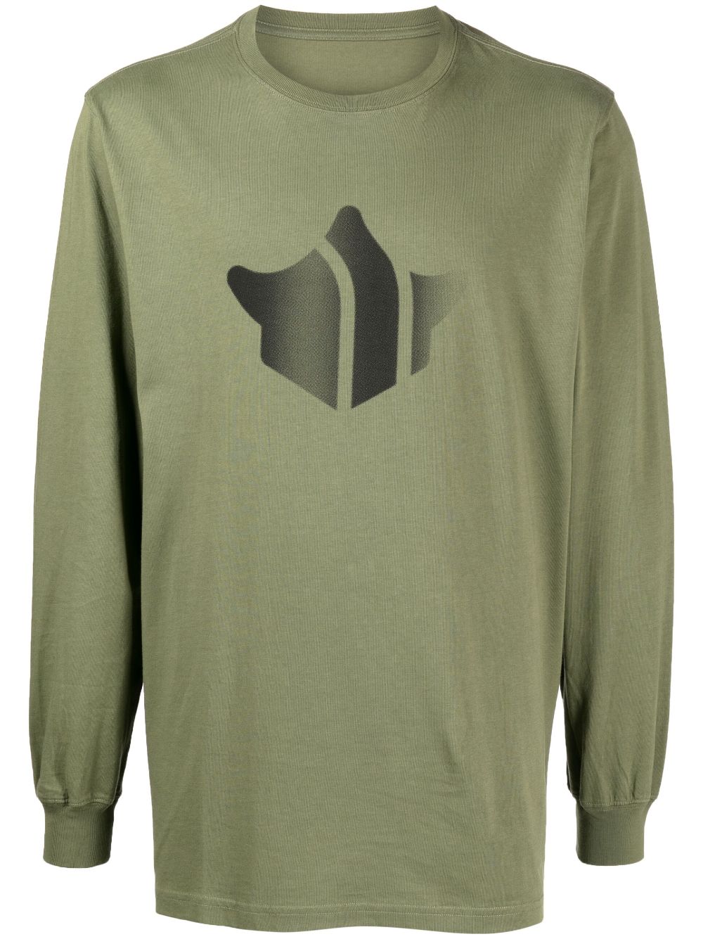 Pointillist Temple cotton top - Green