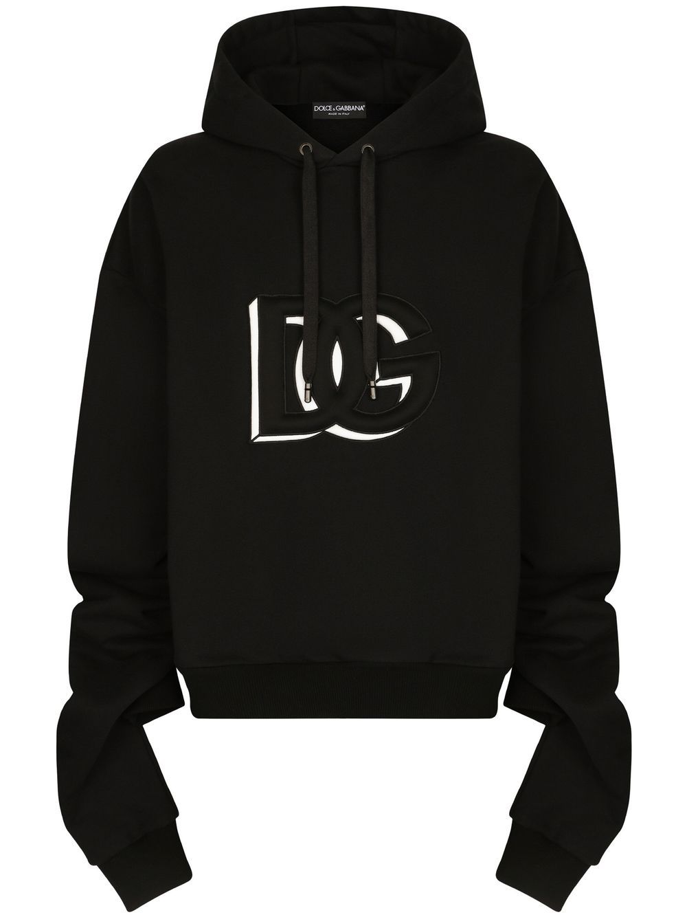 Logo-print hoodie - Black