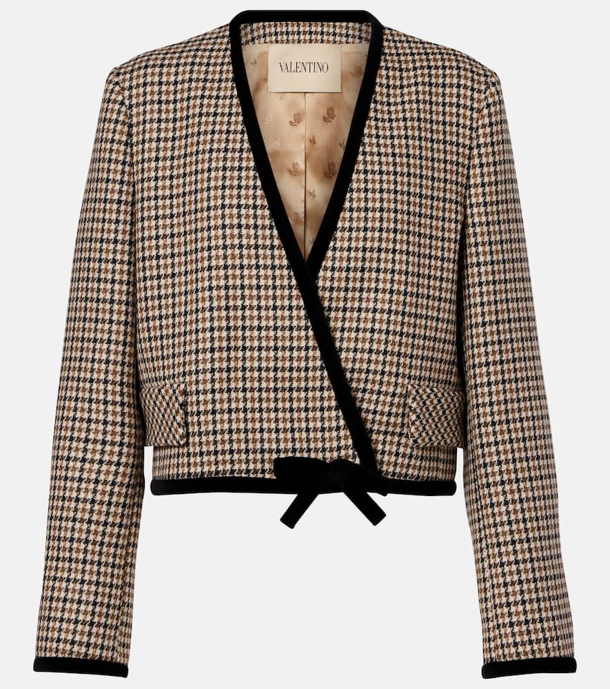 Houndstooth virgin wool jacket