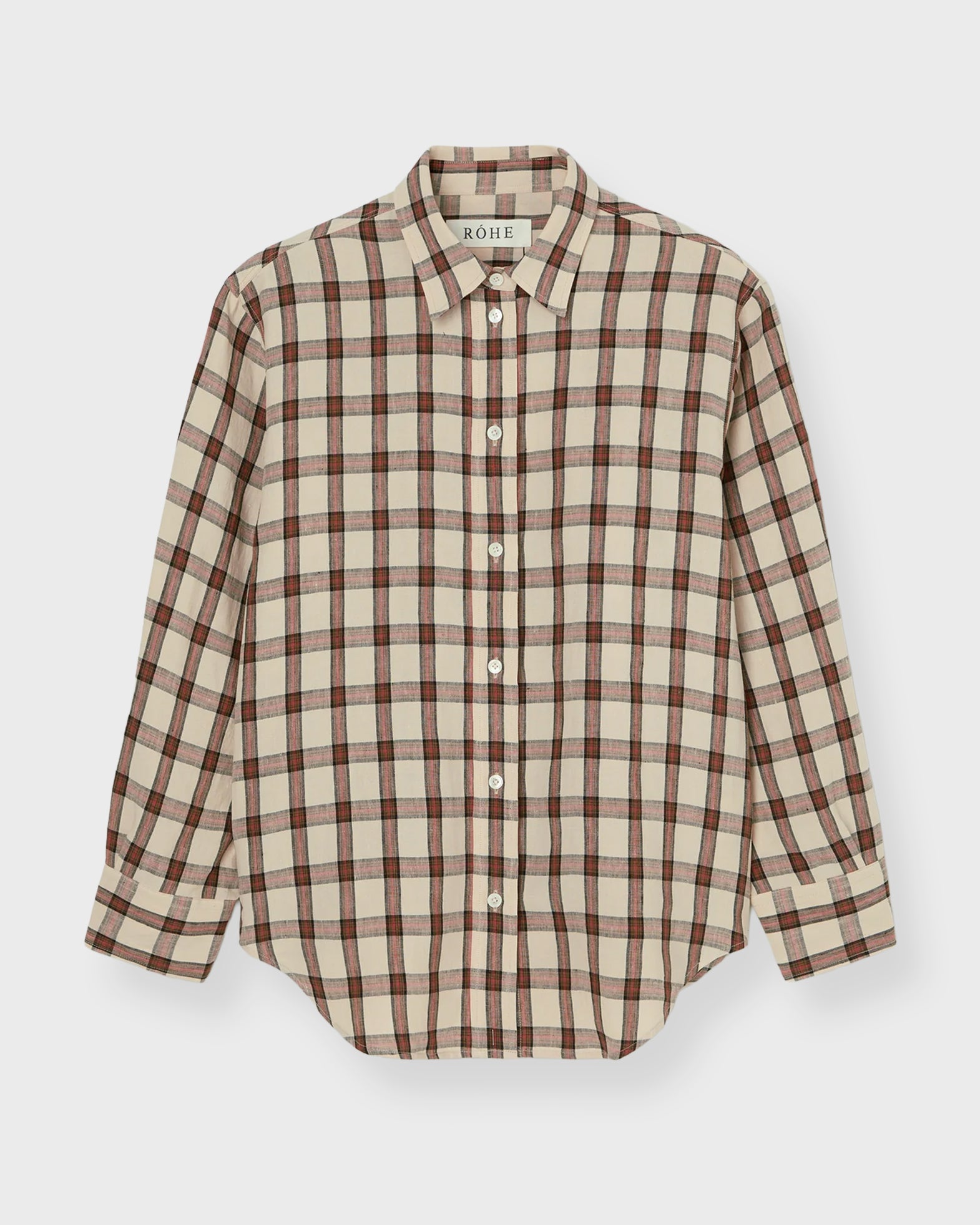 Róhe Shirt Oversized Check Red