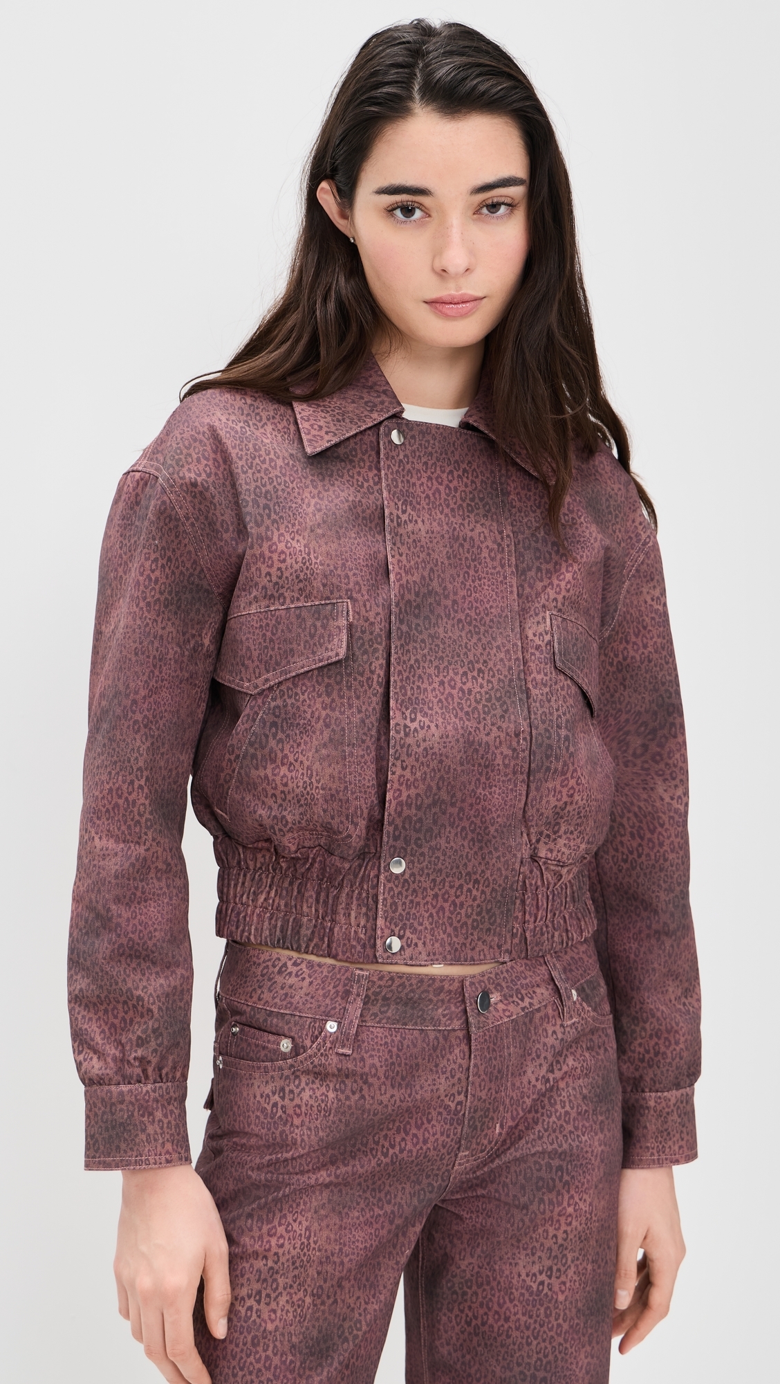 Cicely Flight Bomber Red Leopard