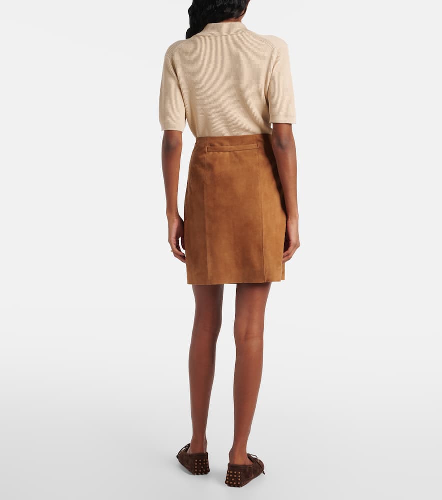 Suede miniskirt