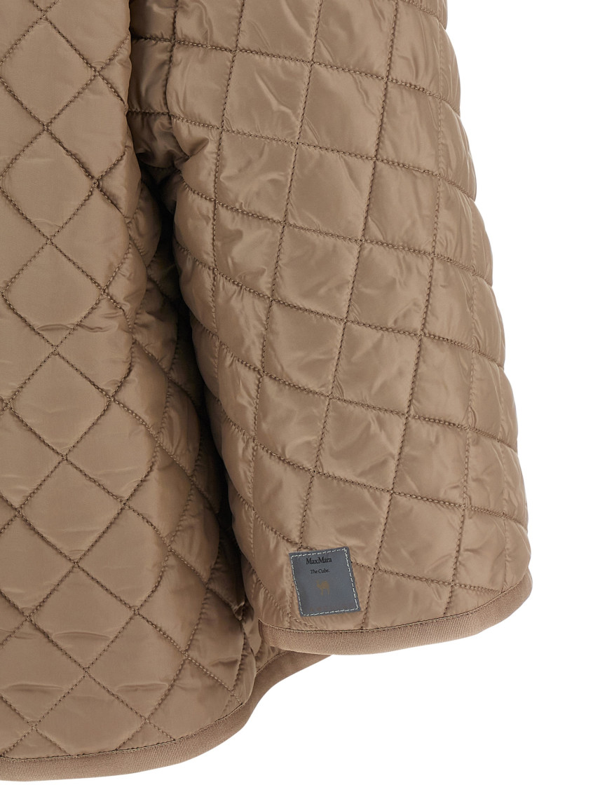 Beige Delfina Quilted Jacket