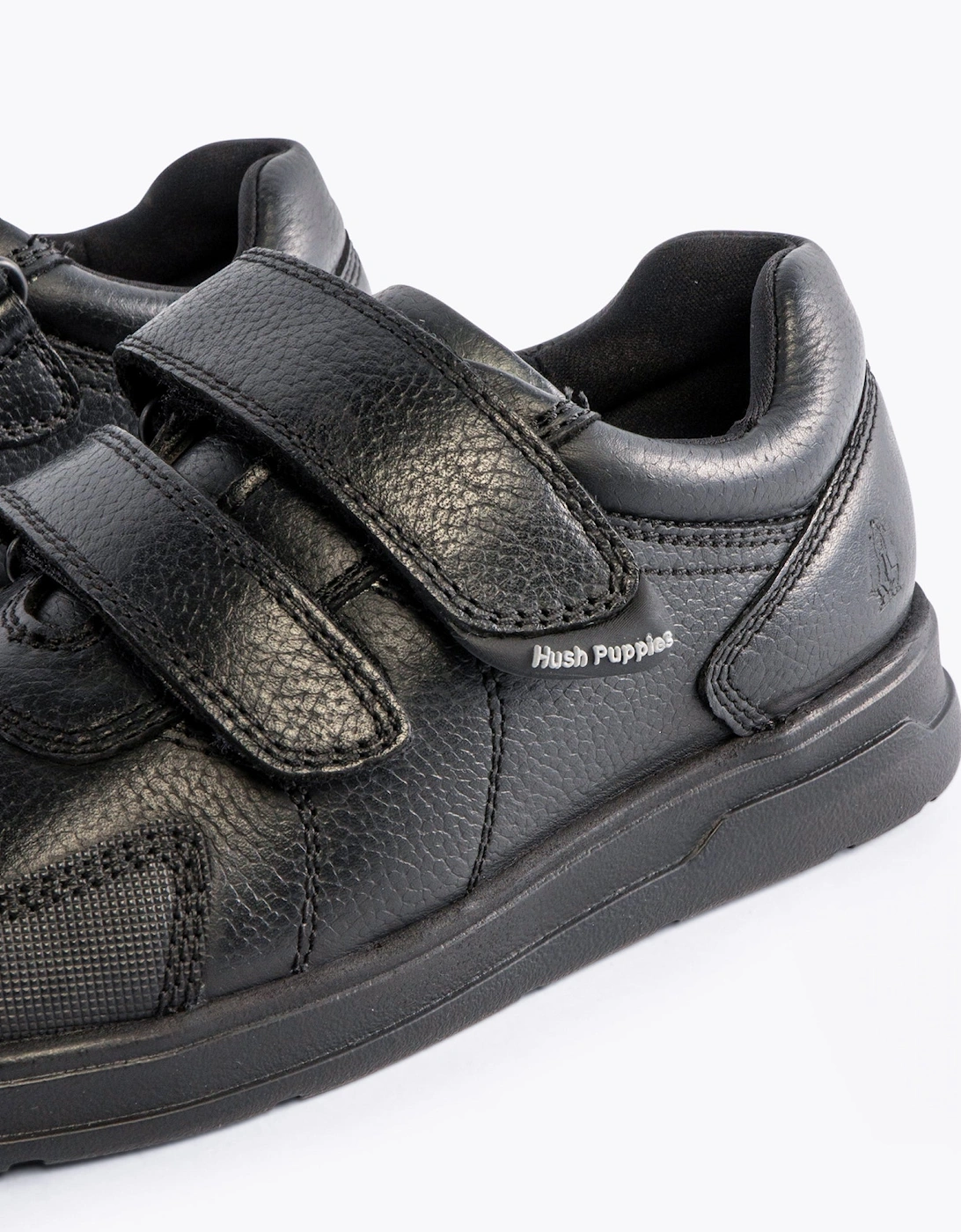 Boy's Hush Puppies RYAN Boys Leather School Shoes Black - : teen