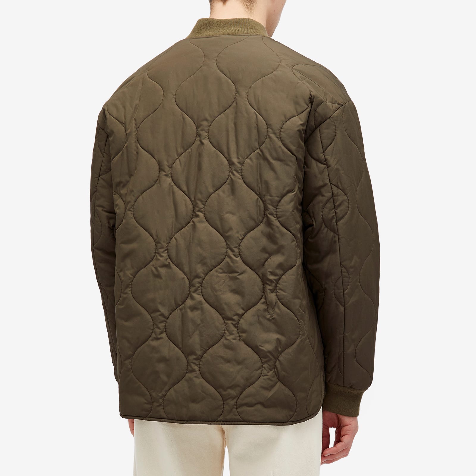 Men's Florent Quilted Bomber Jacket in Military Khaki