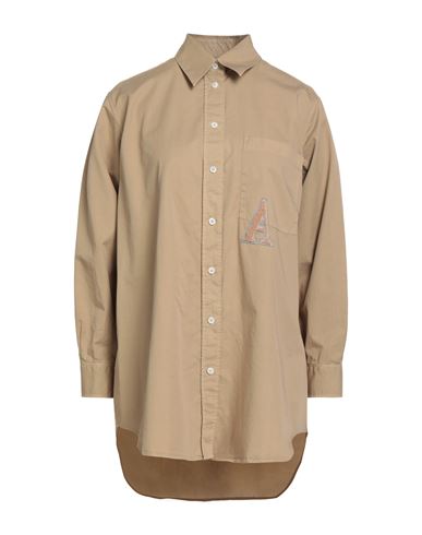 Woman Shirt Camel Size S Cotton