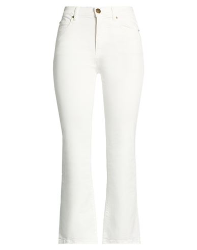 Denim Woman Jeans White Size 27 Cotton, Elastomultiester, Elastane