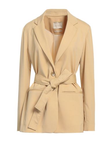 Momoní Woman Blazer Sand Size 6 Polyester, Wool, Viscose, Elastane