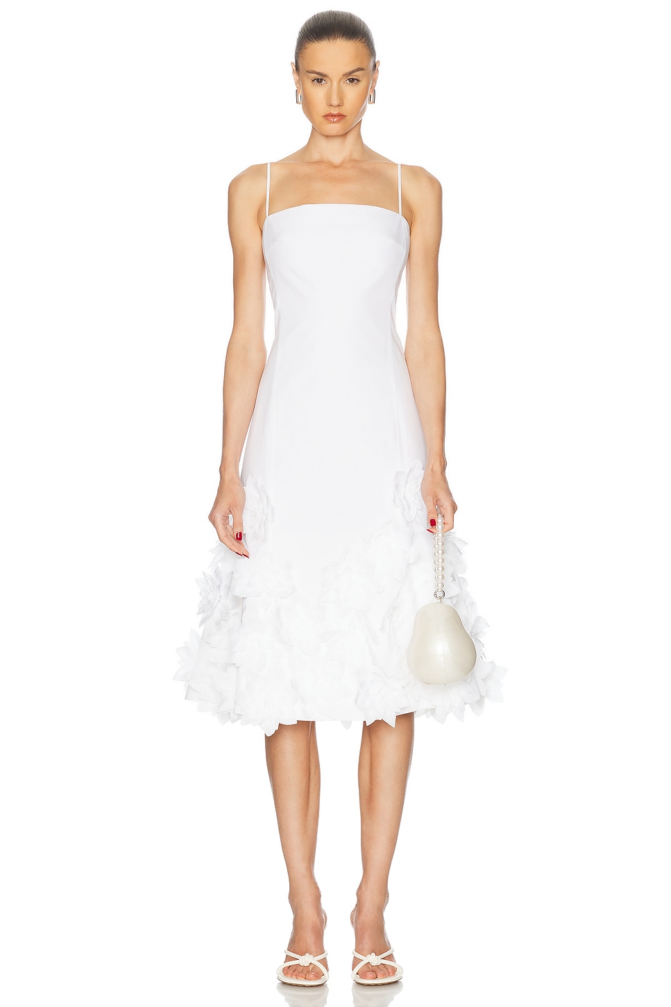 SIMKHAI Bella Floral Dress in White. - 0 also