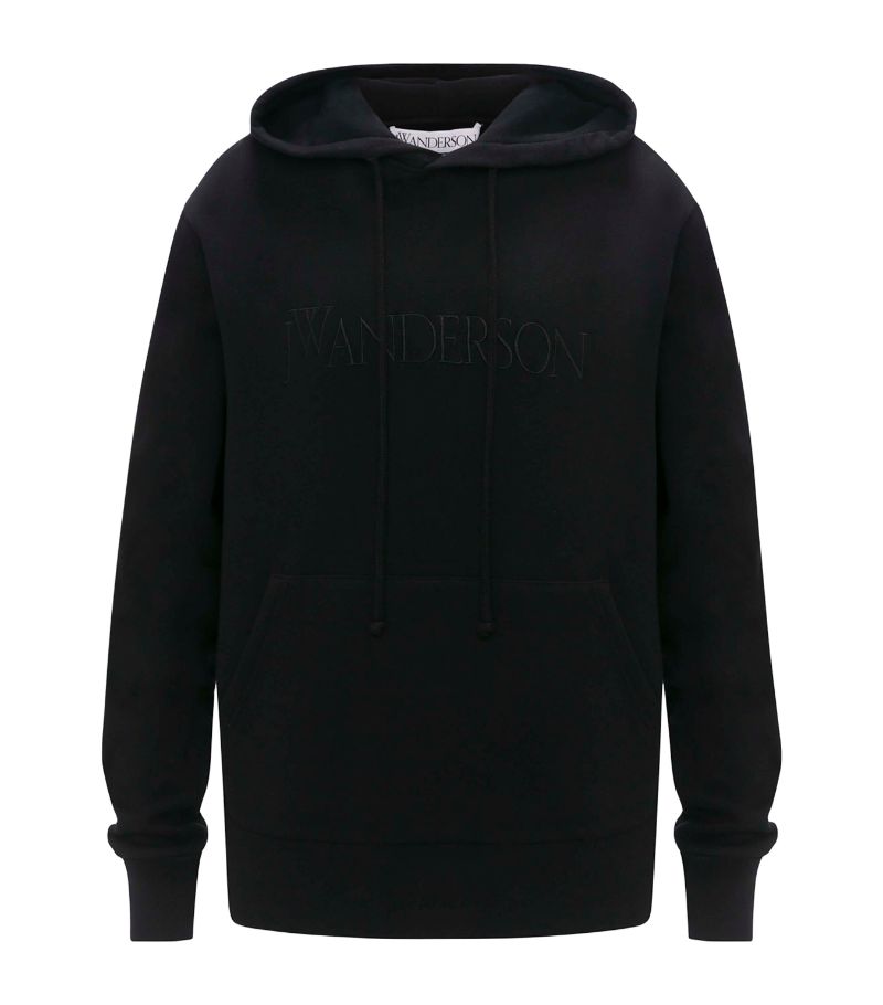 Cotton Logo-Embroidered Hoodie