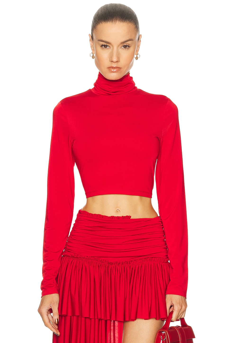 SIEDRES Georgie Top in Red - Red. M also in L