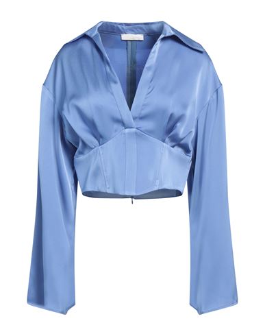Woman Top Light blue Size L Polyester