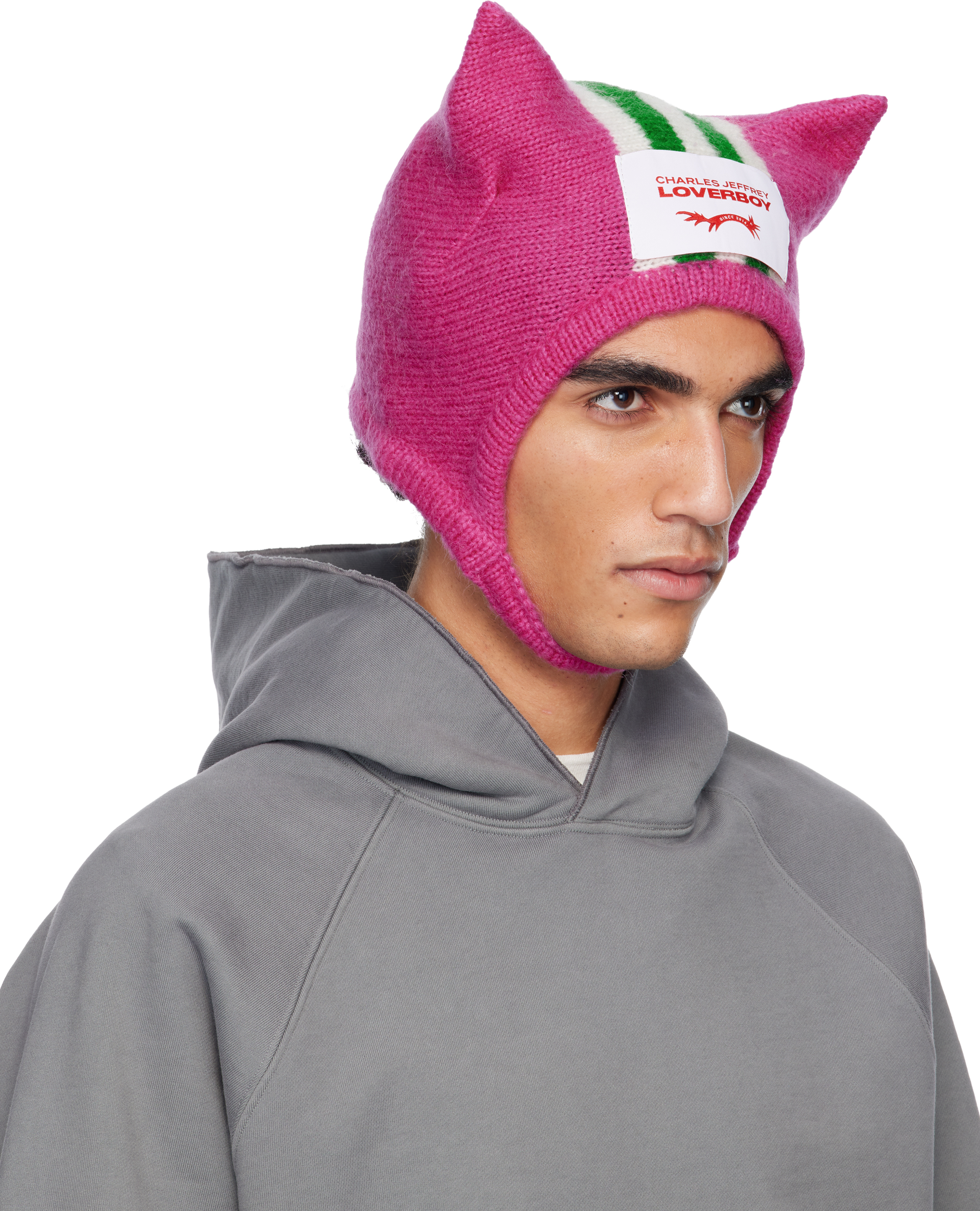 Pink Ears Bonnet Beanie