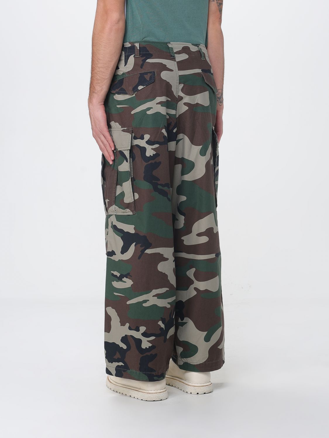 Pants Men color Military