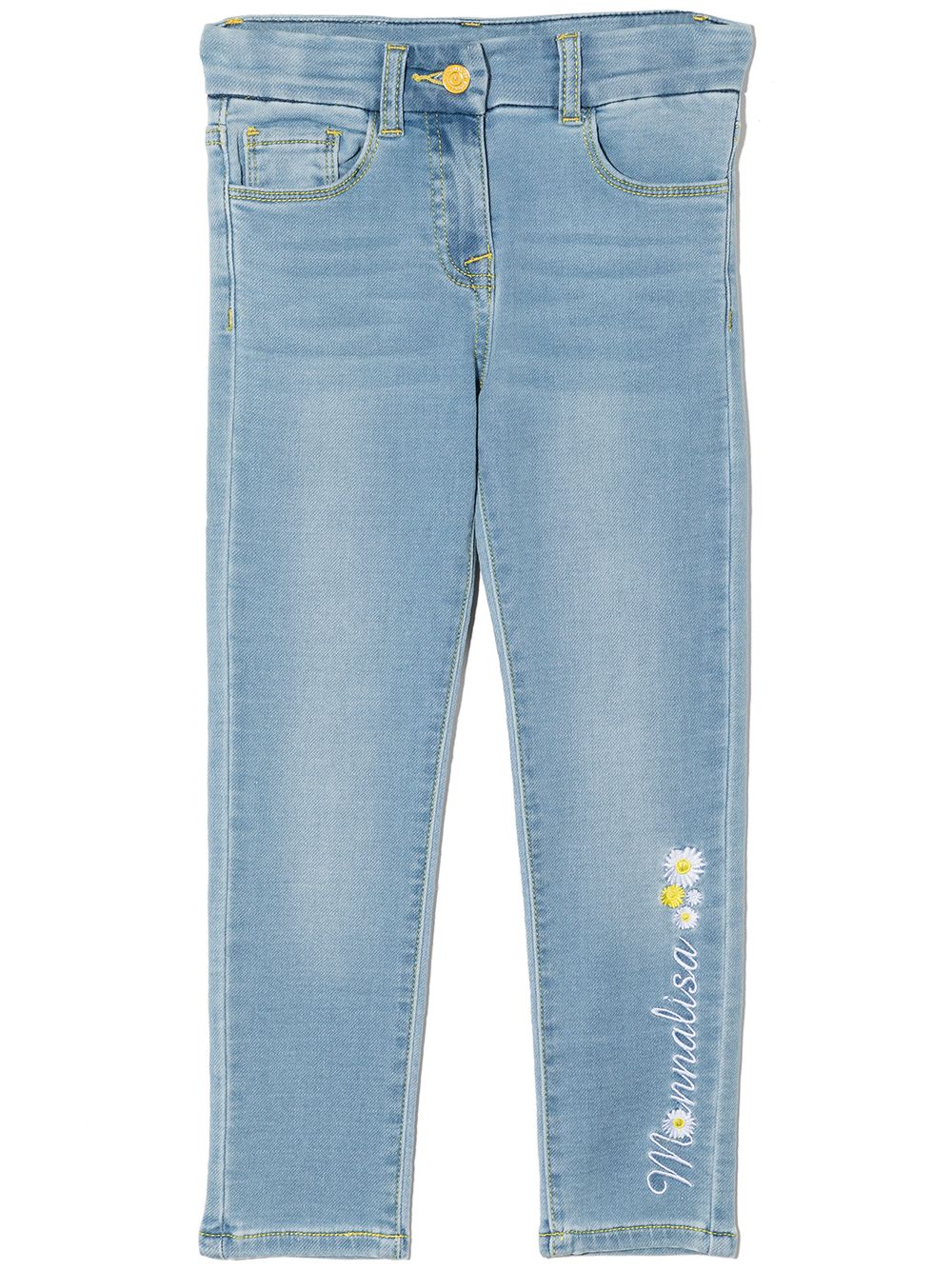 Tweety-rhinestone slim jeans - Blue