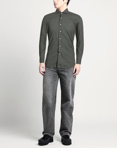 Man Shirt Dark green Size 15 ½ Cotton