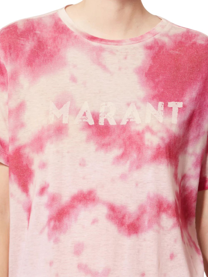 Pink Tie-Dye Crew Neck T-Shirt
