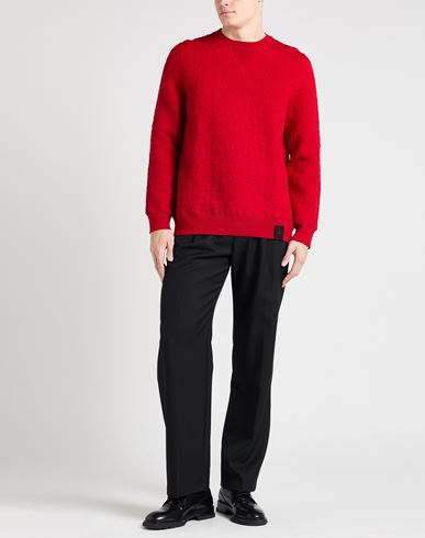 Ferragamo Man Sweater Red Size XXL Wool, Polypropylene, Polyester