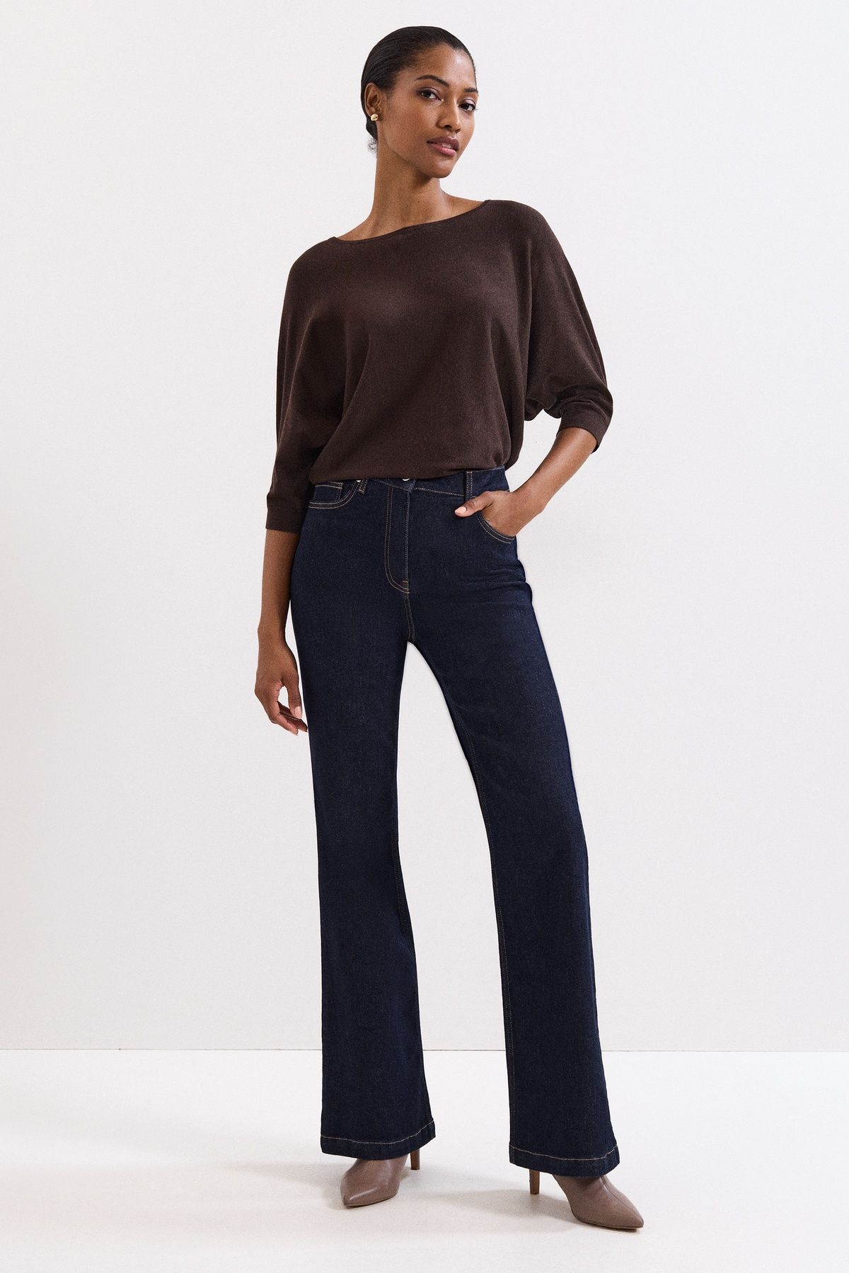 Phase Eight Women's Cristine Knit Jumper in Dark Brown | : Mediu