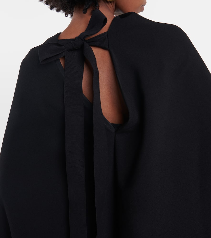 Roksanda Cape-detail crêpe midi dress