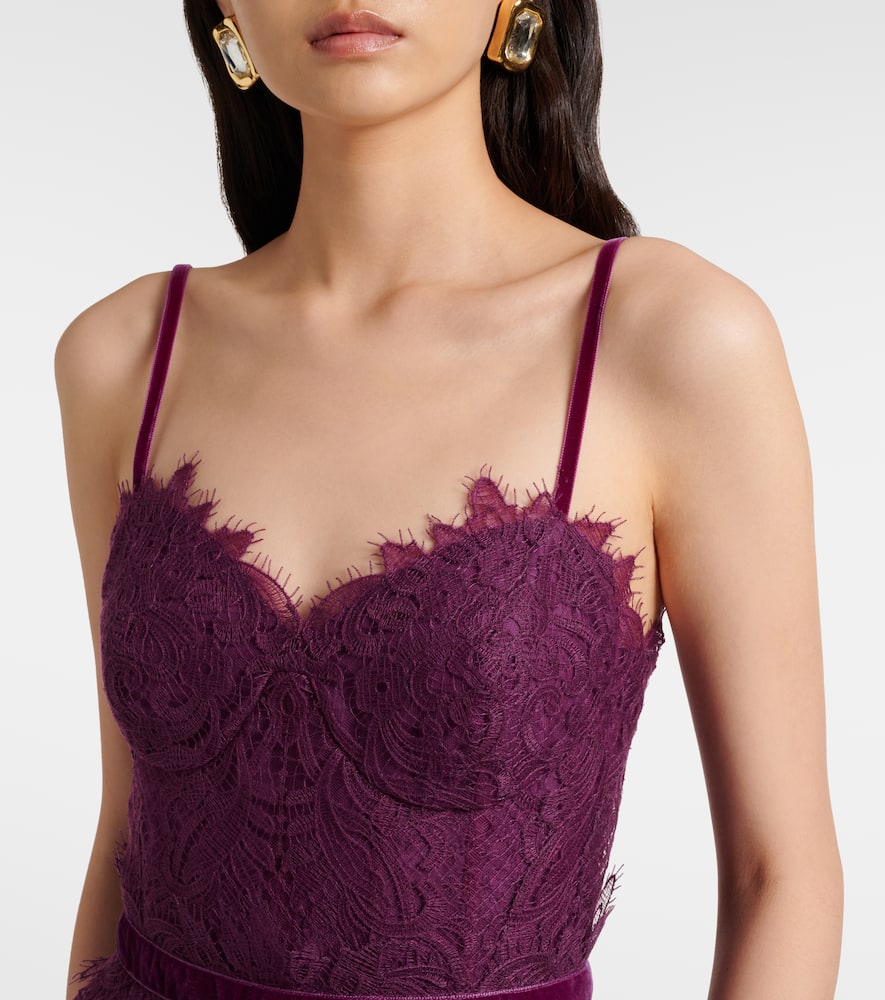 Belted lace gown