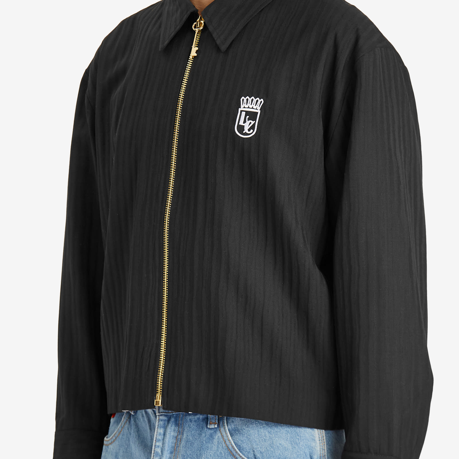 Late Checkout Men's Suitcase Zipper Jacket in Black