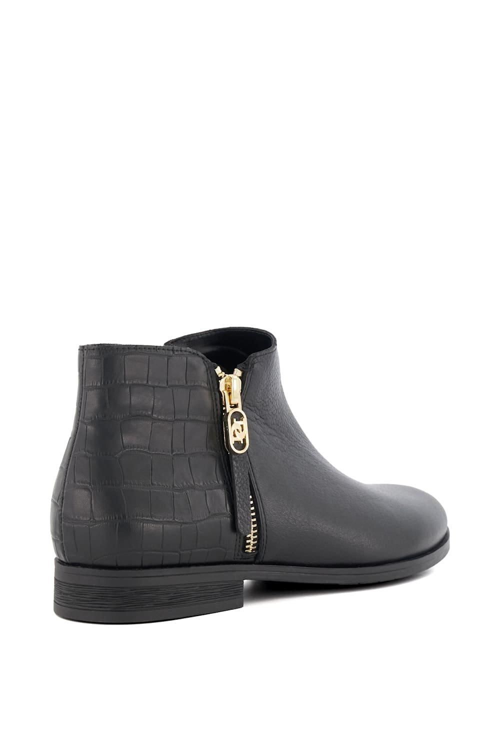 Dune London Women's 'Pond' Leather Ankle Boots in Black