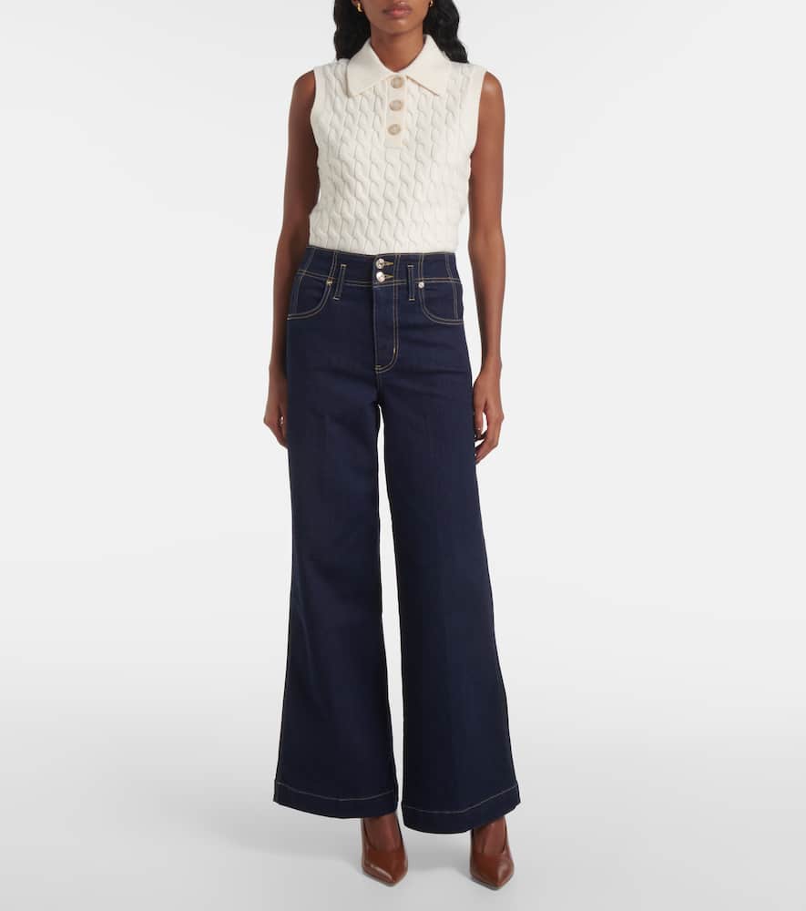 Frame The Seamed Wide high-rise jeans