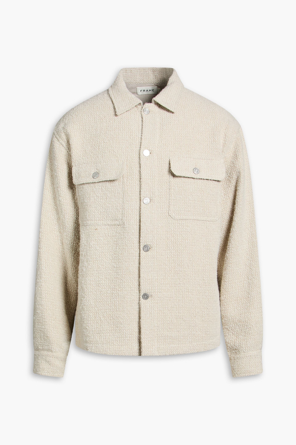 Bouclé-tweed overshirt - Neutral - M