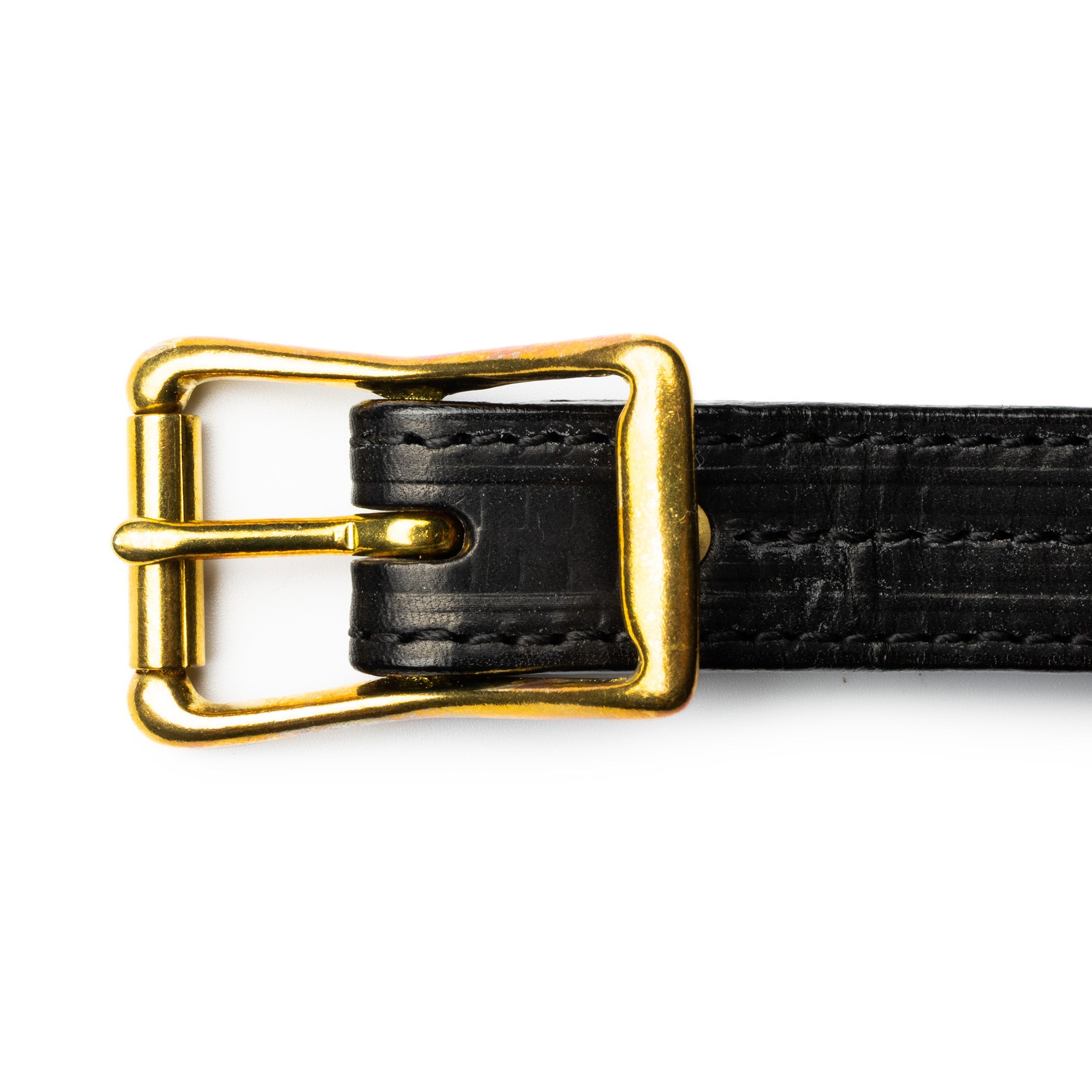 1" Triple Stitch Belt Black w/Black Stitch
