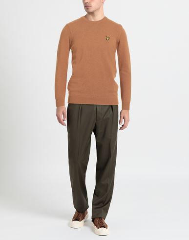 Vintage Man Sweater Tan Size S Wool, Polyamide